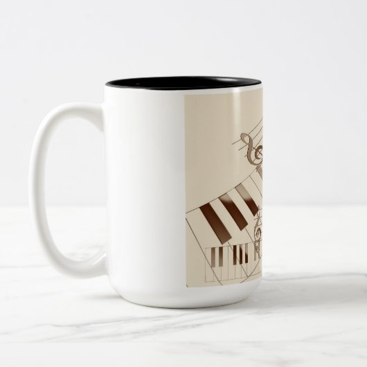Piano koffie mok (Links)