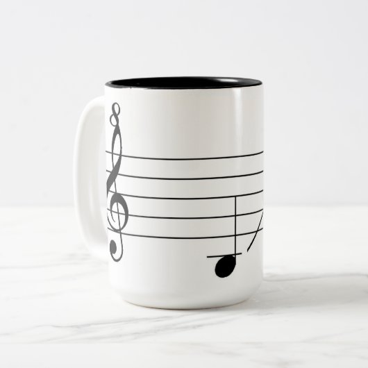Piano koffie mok (Voorkant links)