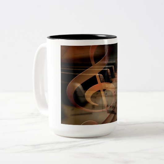 Piano koffie mok (Voorkant links)