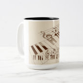 Piano koffie mok (Voorkant links)