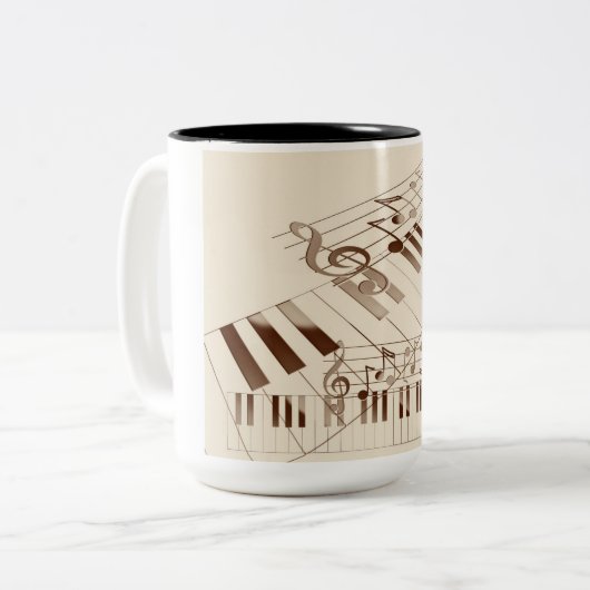 Piano koffie mok (Voorkant links)