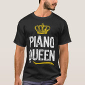 Piano Koningin Vrouwen Meisjes Speler Koele Pianis T-shirt (Voorkant)