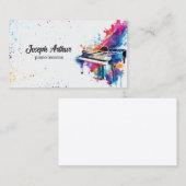 Piano kunst muziekleraar visitekaartje (Voorkant / Achterkant)