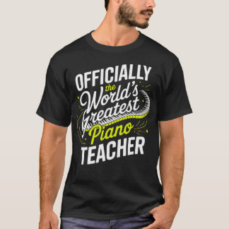 Piano Kunst Voor Pianist Piano Leraar Piano T-shirt