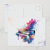Piano kunstfeest briefkaart (Voorkant / Achterkant)