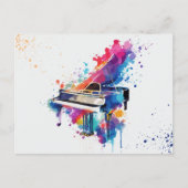 Piano kunstfeest briefkaart (Voorkant)