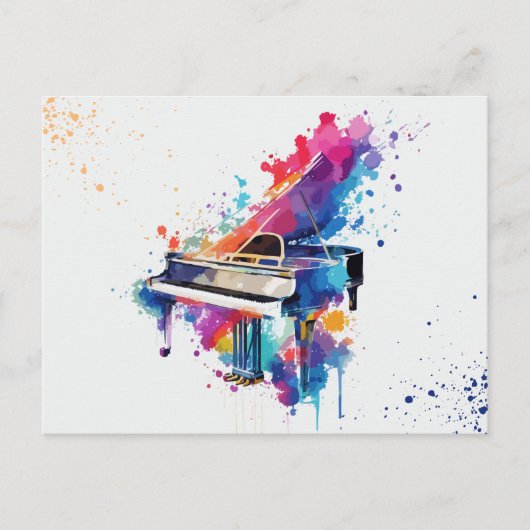 Piano kunstfeest briefkaart (Voorkant)