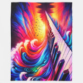 Piano Kunstwerk Fleece Deken (Voorkant)