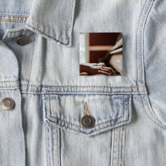 Piano-kunstwerk Vierkante Button 5,1 Cm (In situ)