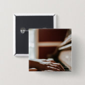 Piano-kunstwerk Vierkante Button 5,1 Cm (Voorkant /achterkant)