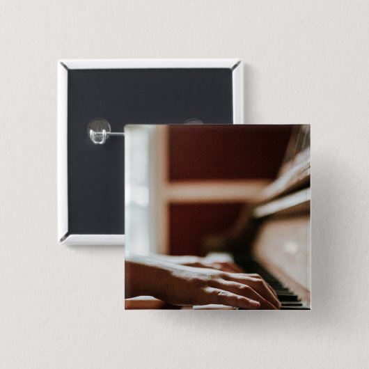 Piano-kunstwerk Vierkante Button 5,1 Cm (Voorkant /achterkant)