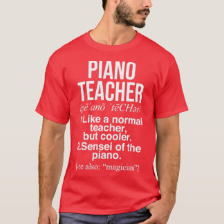 Piano-leerkrachten, definitiegeschenken t-shirt