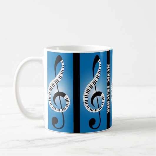 Piano Leraar Cadeau funky Persoonlijk Koffiemok (Links)