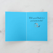 Piano leraar Dank u Bedankkaart (Binnen)