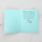 Piano-leraar Dank u van de student Bedankkaart (Binnen)