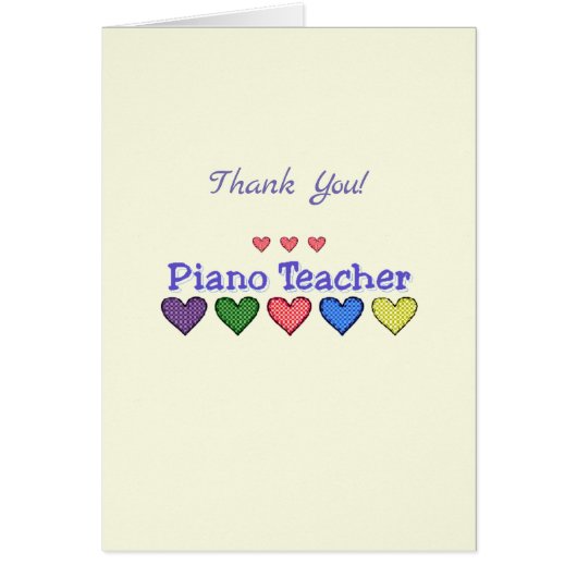 Piano-leraar GH Hartelijk dank (Voorkant)