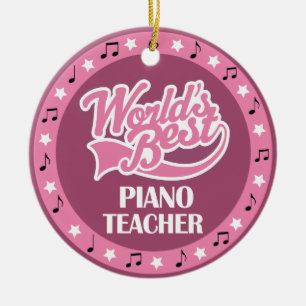 Piano-leraar Gift voor haar Keramisch Ornament