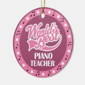 Piano-leraar Gift voor haar Keramisch Ornament (Links)