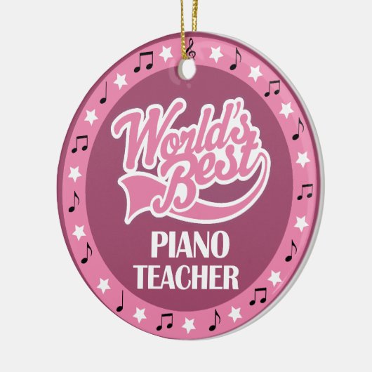 Piano-leraar Gift voor haar Keramisch Ornament (Links)