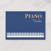 Piano Leraar Moderne Stijlvolle Keyboard Muziek Visitekaartje (Voorkant)