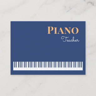 Piano Leraar Moderne Stijlvolle Keyboard Muziek Visitekaartje