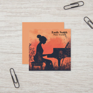 Piano-leraar Vierkante Visitekaartje