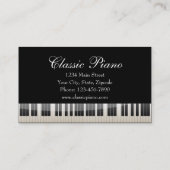 Piano-leraar Visitekaartje (Achterkant)