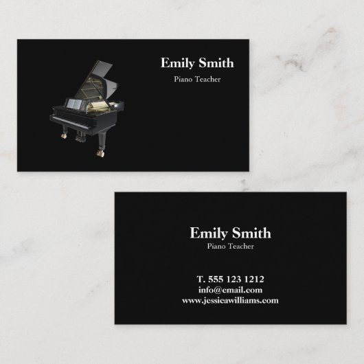 Piano-leraar Visitekaartje (Voorkant / Achterkant)