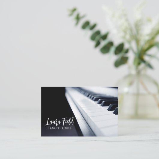 Piano-leraar Visitekaartje (Staand voorkant)