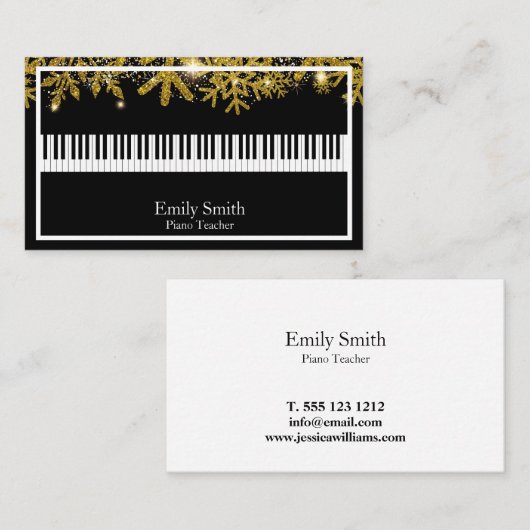 Piano-leraar Visitekaartje (Voorkant / Achterkant)