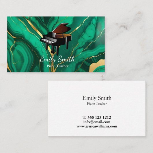 Piano-leraar Visitekaartje (Voorkant / Achterkant)