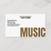 Piano-leraar Visitekaartje (Voorkant)