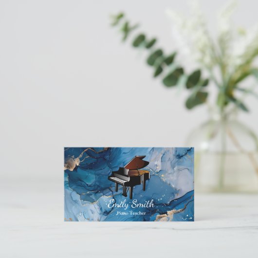 Piano-leraar Visitekaartje (Staand voorkant)