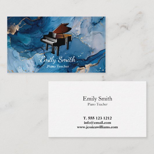 Piano-leraar Visitekaartje (Voorkant / Achterkant)