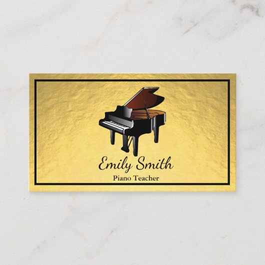 Piano-leraar Visitekaartje (Voorkant)