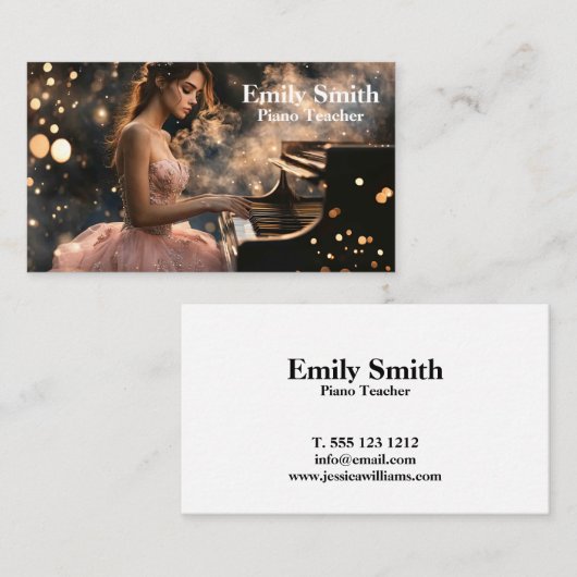 Piano-leraar Visitekaartje (Voorkant / Achterkant)