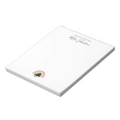 Piano Leraar Waardering Regenboog Muziek Notitieblok (Linkerzijde)