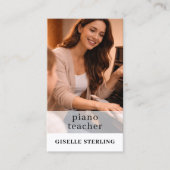 Piano Leraren QR Code Foto Visitekaartje (Voorkant)