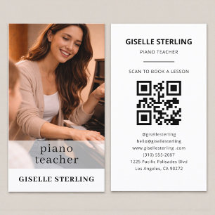 Piano Leraren QR Code Foto Visitekaartje
