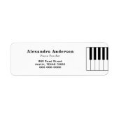 Piano Leraren Retouradres Label (Voorkant)