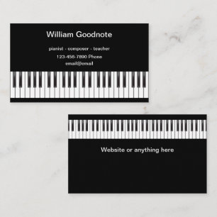 Piano Lerares Componist Pianist Thema Visitekaartje