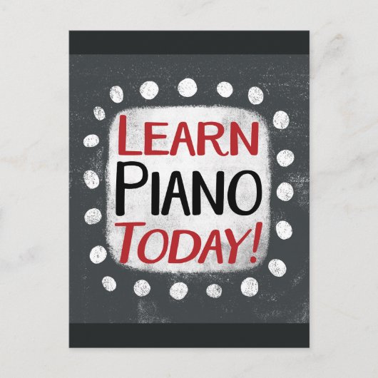 Piano leren vandaag Briefkaart (Voorkant)