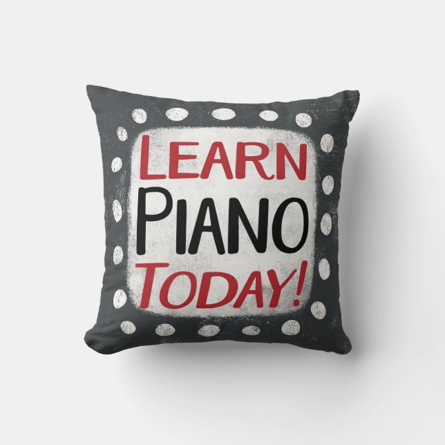 Piano leren vandaag Sierkussen (Voorkant)