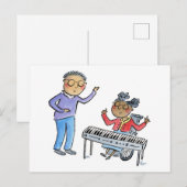 Piano Lesson Briefkaart (Voorkant / Achterkant)