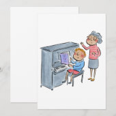 Piano Lesson Kaart (Voorkant / Achterkant)