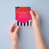 Piano Lesson Musical Keyboard Instructor Tutor Flyer (Hand)