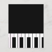 Piano Lesson Musical Keyboard Instructor Tutor Flyer (Achterkant)