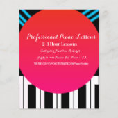 Piano Lesson Musical Keyboard Instructor Tutor Flyer (Voorkant)