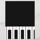 Piano Lesson Neon Keyboard Instructor Tutor Flyer (Achterkant)