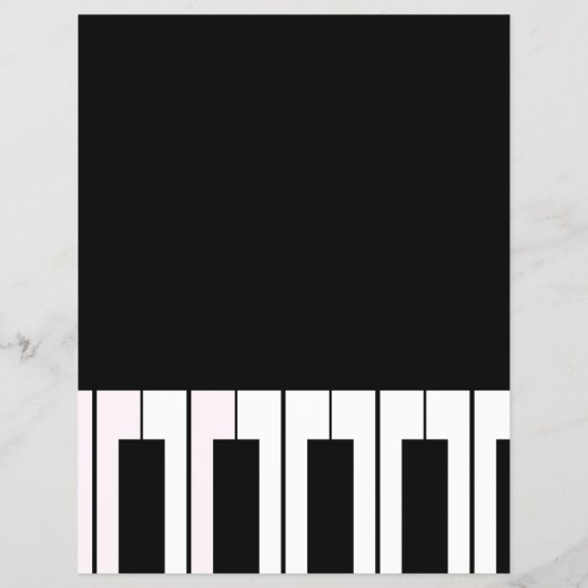 Piano Lesson Neon Keyboard Instructor Tutor Flyer (Achterkant)